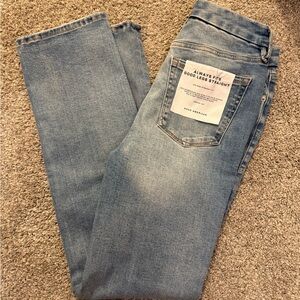 Good American | ALWAYS FITS GOOD LEGS STRAIGHT JEANS LONG in INDIGO316 / 6-12